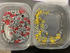 LEGO TECHNIC LOT OF 338 BUSHINGS #3713 AND #4265 1/2 BUSHING