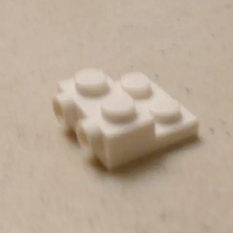 Lego x1 White Modified Plate 2x2x2/3, 2 Studs On Side, 99206 (028-132)