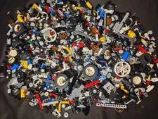 5LB LOT LEGO Technic Bulk Multicolor Mixed Wheels Gears Axles Parts Tires Etc