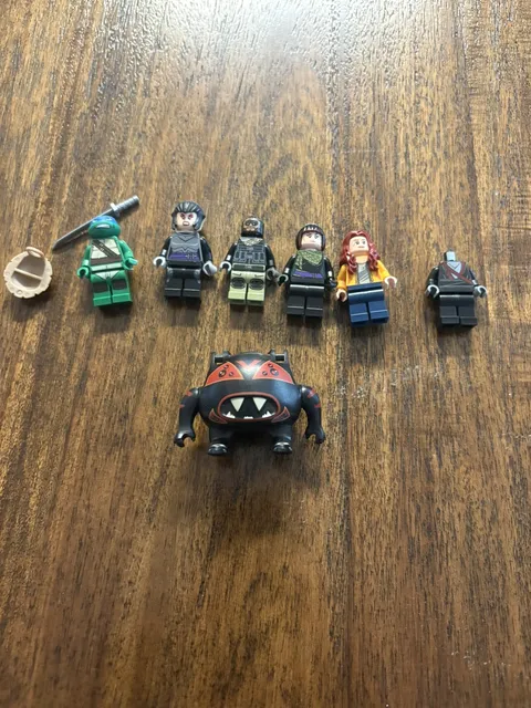 Lego TMNT Lot Of 7 April O’Neil, Leonardo, Foot Soldier, Karai Armor And Karai