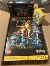 LEGO Pokémon 72153 Charizard & Blastoise Complete Set 6838pcs 18+ badges