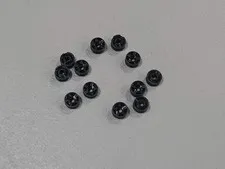Lego Qty 12 - Black - 50944 Wheel 11mm D. x 6mm with 5 Spokes - NEW