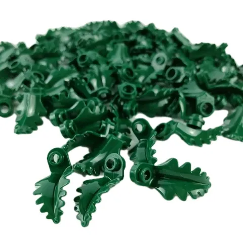 100 Pieces Lot LEGO® Dark Green 2682 Plant Plate Round 1 x 1 Curved Upright Leaf