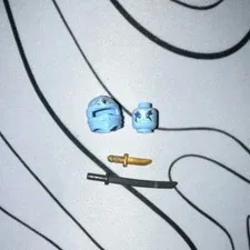 LEGO Ninjago NRG Zane Head & Hood VERY RARE w/ Bonus Ninja Weapons