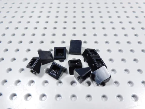 LEGO Lot of 10 Black 1x1x2/3 Mini Slopes BF