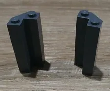 #4830# Genuine Lego 87620 Brick Facet dark bluish grey x 8 in used condition .