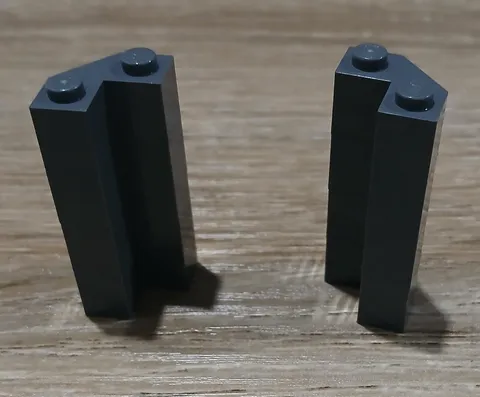 #4830# Genuine Lego 87620 Brick Facet dark bluish grey x 8 in used condition .