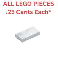 LEGO Tile 1x2 with Groove Light Bluish Gray 3069 - Genuine LEGO Parts Pieces