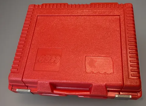 Vintage 1984 LEGO Red Hard Plastic Storage Bin Case Full Of Lego &some Tyco  Pcs