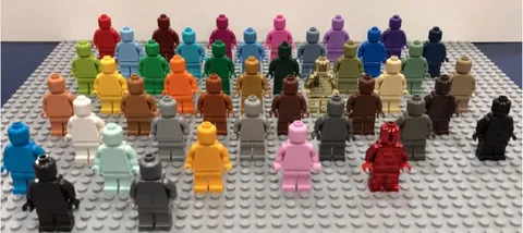 NEW LEGO Monochrome Minifigures Figs Mono Dark Purple White Black- You Choose