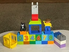 Lego Duplo Numbers Bricks, Black Cat, Boy Figure and Others