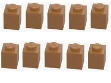 LEGO ® 10x brick 1x1 medium nougat 3005 6057986 building block spare parts parts