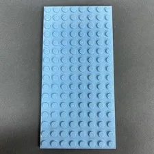 Lego Baseplate 16 x 8 Light Blue Replacement Add-on Piece Part