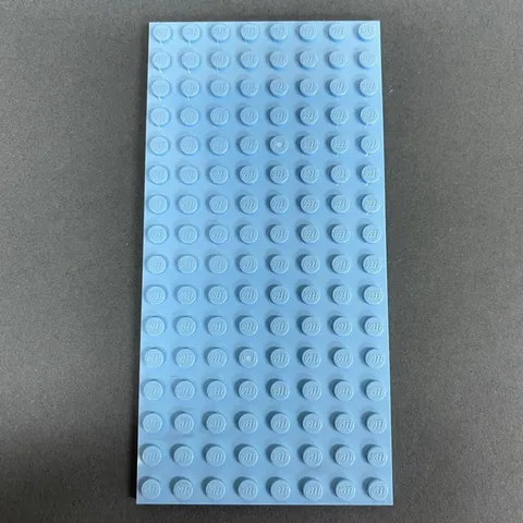 Lego Baseplate 16 x 8 Light Blue Replacement Add-on Piece Part