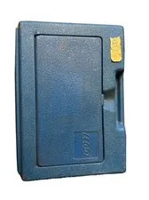 Vintage Lego Carrying Case w/ handle Flip Top Blue Storage Box MADE in USA 11x7"