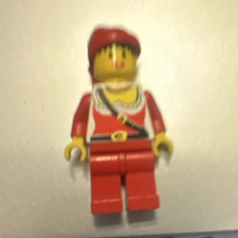 LEGO Plastic Minifigure Figure Red Outfit with Red Hat - Small Toy Character