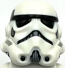 Lego New White Minifigure Headgear Helmet SW Stormtrooper w/ Molded Black Part