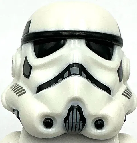 Lego New White Minifigure Headgear Helmet SW Stormtrooper w/ Molded Black Part