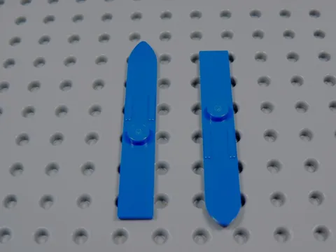 LEGO Lot of 2 Blue Ski Skis Sports Gear Utensil Minifig BT