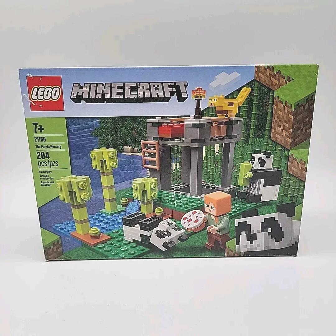 Lego Minecraft Set 21158 The Panda Nursery Blocks Ocelot Baby Animal Figures