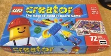 LEGO Creator The Race To Build It Board Game Complete w Box 1999 *Box Damage