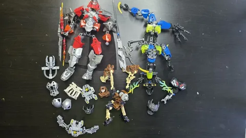 LEGO BIONICLE Bulk Lot Mixed Parts Pieces & Figures - Multicolor Plastic