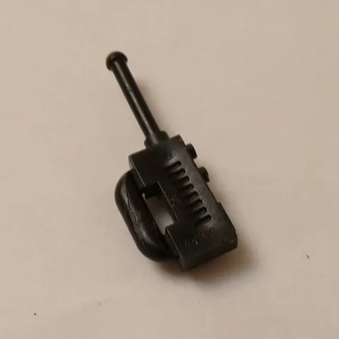 Lego x1 Black Minifigure Utensil WalkeTalkie, Extended Handle, 3962b (028-100)