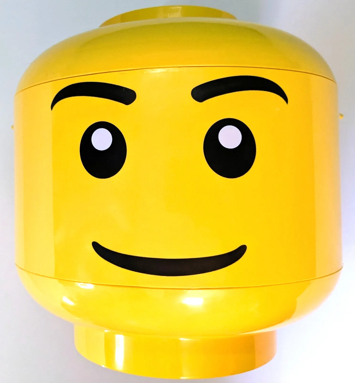 LEGO Sort & Store Large 12" Yellow Minifig Head Storage Sorter with Handle 2013