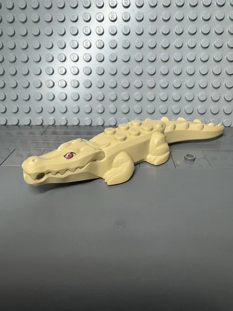 LEGO Tan Alligator Crocodile Red Eyes (70419 ) minifigure Animal Pin Tail