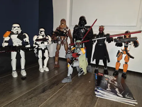 LEGO Star Wars 7 Buildable Figures Lot (Darth Maul, Darth Vader, Boba Fett, Etc)