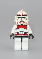 LEGO Star Wars Clone Shock Trooper red White has yellowed a bit minifigure 7655