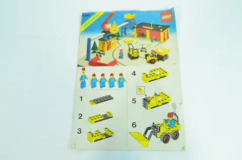 LEGO 6383 Legoland City Public Works Center Vintage *Instruction Manual Only*