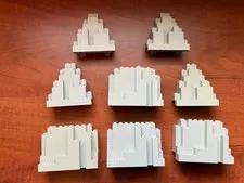 LEGO Lot 6082 6083 Light Gray Rock Panel Parts 4x10x6 Mountain Slope Piece