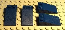 Lego Brick Slant 2x4 Positive Dark Blue 4 Pieces