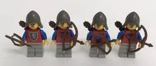 Vintage LEGO Castle Classic Mini Figs Lion Crusader Archers Knights Lot of 4