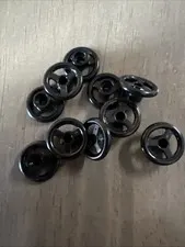 LEGO 30663 Black Vehicle, Steering Wheel Small, 2 Studs Diameter 10 Pieces