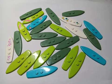 LEGO BULK LOT OF 25 MINIFIGURE UTENSIL SURFBOARDS STANDARD  #90397
