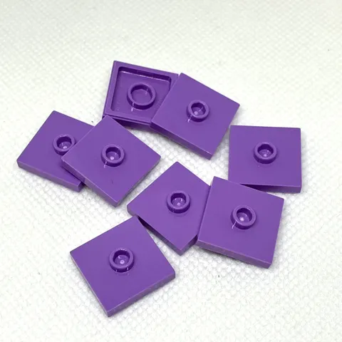 LEGO Parts - Medium Lavender Plate 2 x 2 1 Stud Center Jumper - 87580 - QTY 8