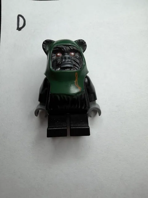 LEGO Star Wars Ewok Tokkat black green minifigure 7956