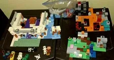 3 LEGO Minecraft SETS Iron Golem 21123 21185 21186 Ice CASTLE  Nether Bastion 