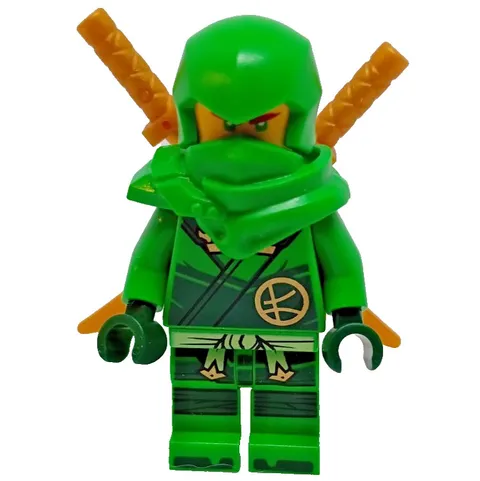 New LEGO Ninjago Lloyd - Dragons Rising, Tunic, Hood w/ 2 Golden Katanas njo0813