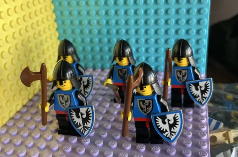 Lego Black Falcon Knights Lot Of 5x Vintage Rare See Description
