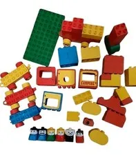 Lego Duplo Lot Of Assorted Colors And Pieces Figures Vehicles Building Blocks