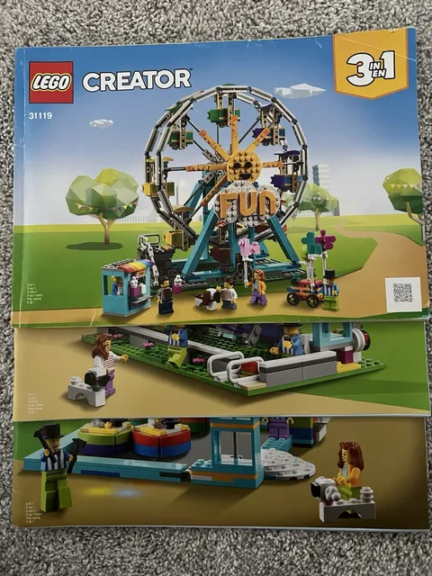 LEGO Creator Ferris Wheel 31119 3-in-1 Instruction Booklets Set - Manual ONLY