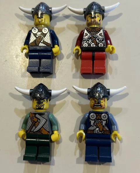Lego Viking Warrior Minifigure Lot B - 7028 / 7019 / 7020 Castle Kingdoms