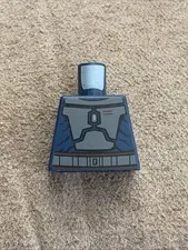 Lego Star Wars Mandalorian Plates Dark Bluish Gray Pattern Pre Vizsla Torso  A2