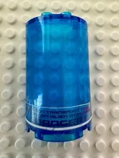 LEGO Cylinder Half 2 x 4 x 5 Red '!DANGER!' on Transparent Background 85941pb001