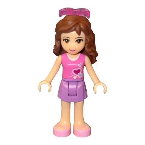LEGO Friends Minifigure OLIVIA Dark Pink Top Creative Lab frnd257 Set #41307