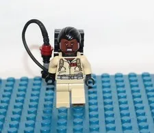 LEGO Ghostbusters Dr Winston Zeddemore Minifigure GB004 w/Backpack Authentic