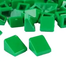 100 Pieces LEGO® Green Slope 30 degree 1x1x2/3  Cheese Slope 54200